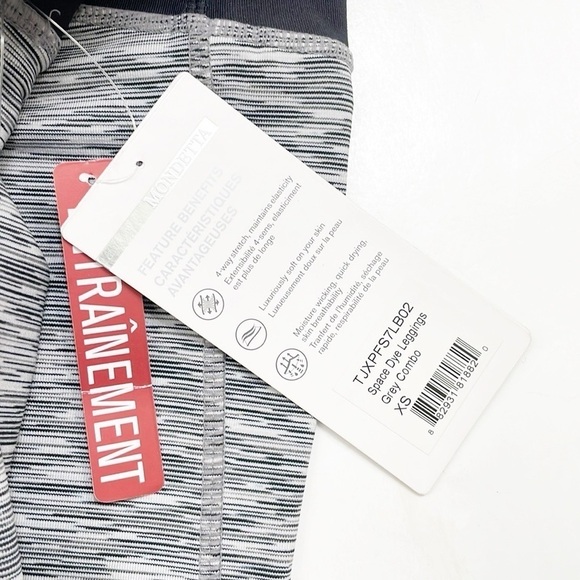NEW Mondetta space dye leggings in grey combo - Picture 6 of 8